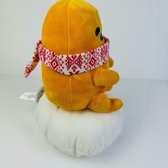 New 2022 Sanrio Gudetama The Lazy Egg Christmas Holiday Scarf 9" Plush READ - Picture 3 of 8